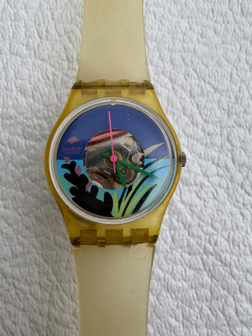 🖤 1986 Vintage Swatch Black Coral LK101 Watch